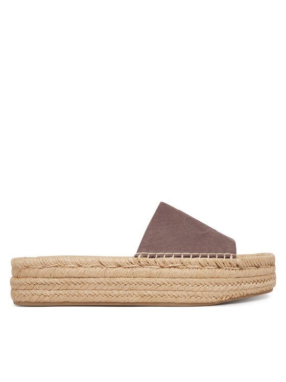 CALVIN KLEIN Еспадрили Flatf Espa Mule Nub Mg HW0HW02890 Кафяв