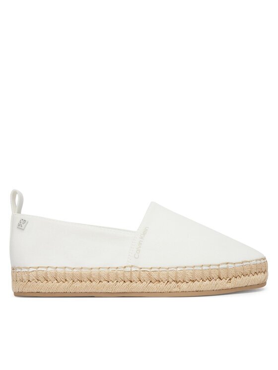 CALVIN KLEIN Еспадрили Oblique Espadrille Canvas HW0HW02931 Бял