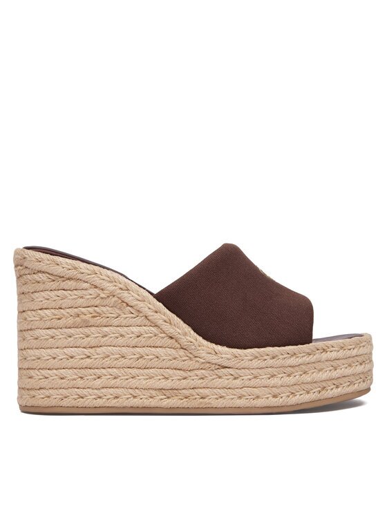 CALVIN KLEIN Еспадрили Wedge Espad 70 Canvas Mg HW0HW03282 Кафяв