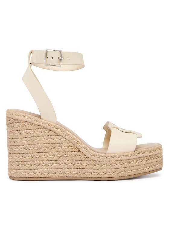 CALVIN KLEIN Еспадрили Wedge Espad 70 Embl Lth HW0HW02897 Бежов
