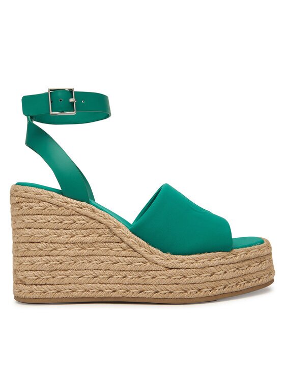 CALVIN KLEIN Еспадрили Wedge Espad 70 Neopr Mg HW0HW03014 Зелен