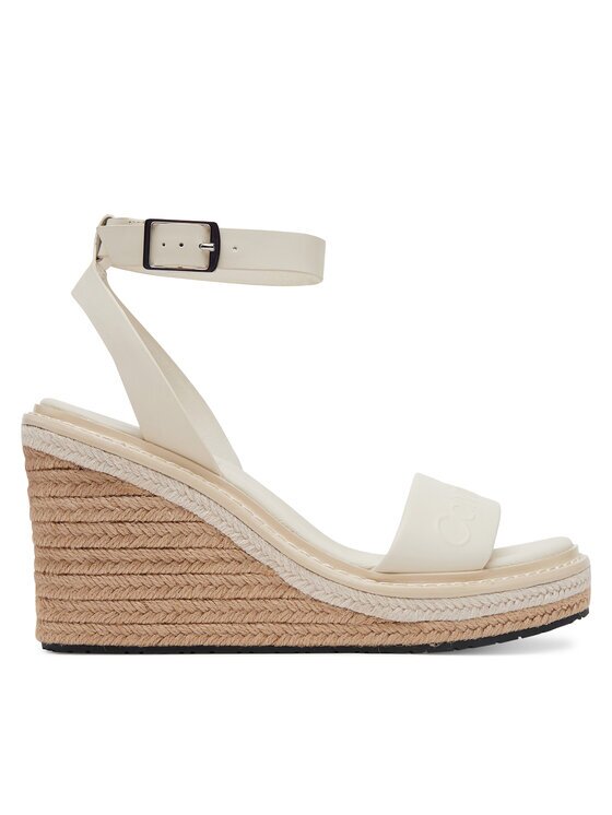 CALVIN KLEIN Еспадрили Wedge Sandal 70 - He HW0HW02376 Бял