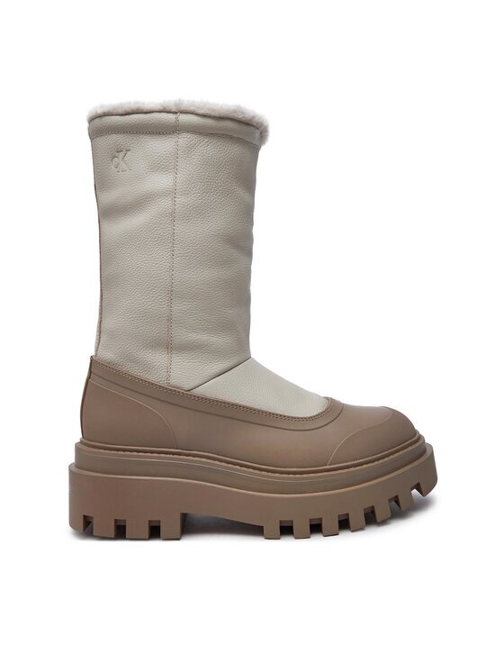 CALVIN KLEIN JEANS Апрески Flatform Chelsea Boot Padded YW0YW01558 Бежов