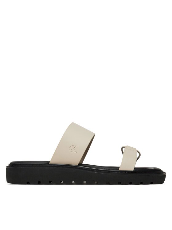 CALVIN KLEIN JEANS Чехли Rope Sandal Soft Lth Mg YW0YW01864 Екрю
