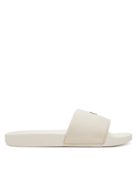 CALVIN KLEIN JEANS Чехли Slide Monogram Hardware YW0YW01713 Екрю