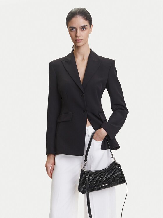 CALVIN KLEIN JEANS Дамска чанта Ruched Layla Shoulder Bag LV04K3088G Черен