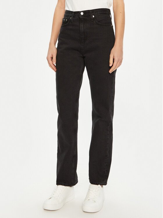 CALVIN KLEIN JEANS Дънки J20J224505 Черен Straight Fit