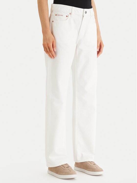 CALVIN KLEIN JEANS Дънки LV047F717G Екрю Straight Fit