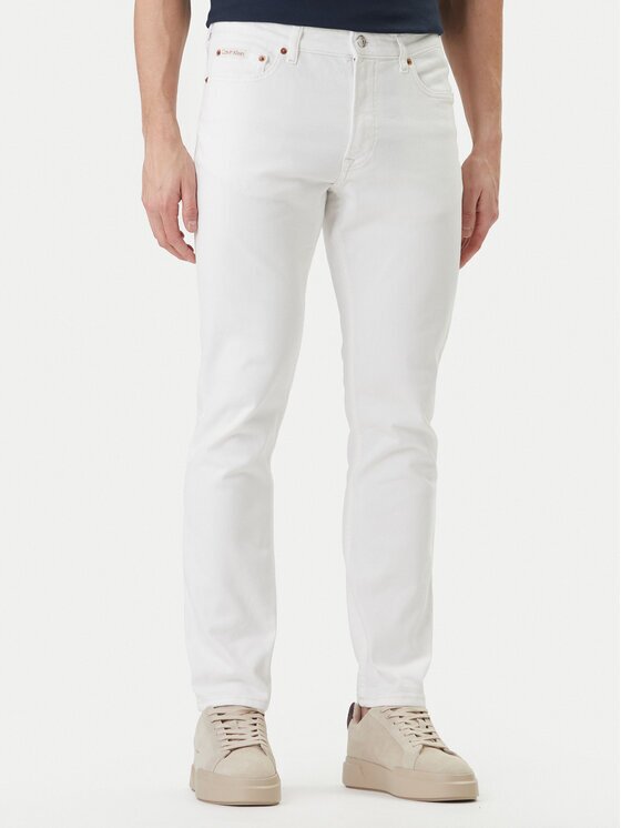 CALVIN KLEIN JEANS Дънки LV04RF751G Екрю Slim Fit