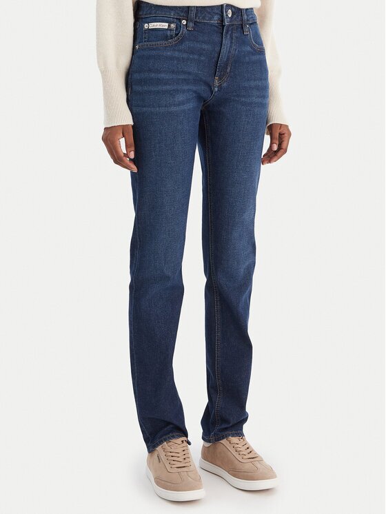 CALVIN KLEIN JEANS Дънки Mid Rise Slim Blue Orbit LV047C778G Slim Fit