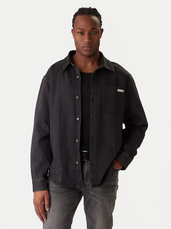 CALVIN KLEIN JEANS дънкова риза Classic LV04RD765G Relaxed Fit