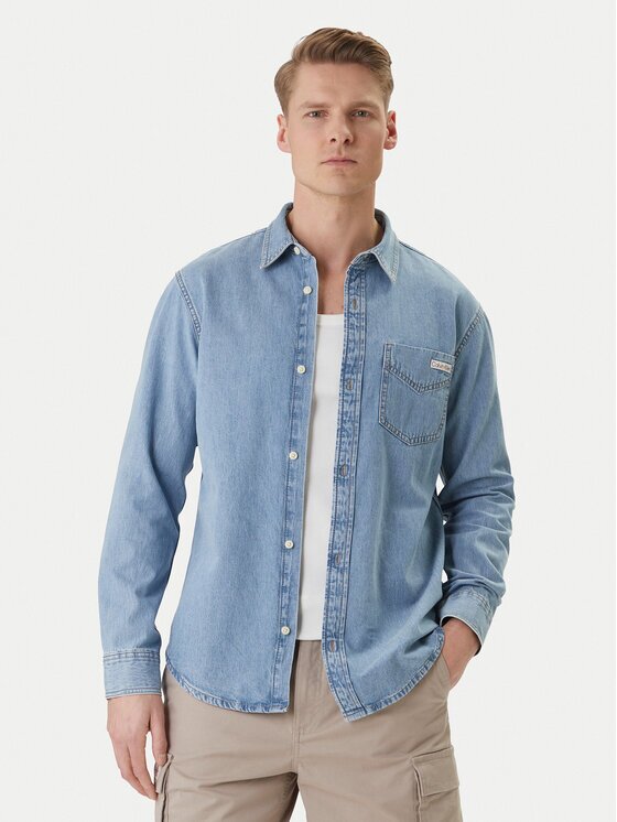 CALVIN KLEIN JEANS дънкова риза Essential LV04RE710G Regular Fit