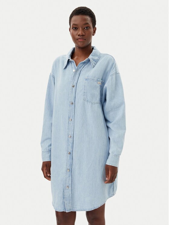 CALVIN KLEIN JEANS Дънкова рокля J20J225172 Relaxed Fit