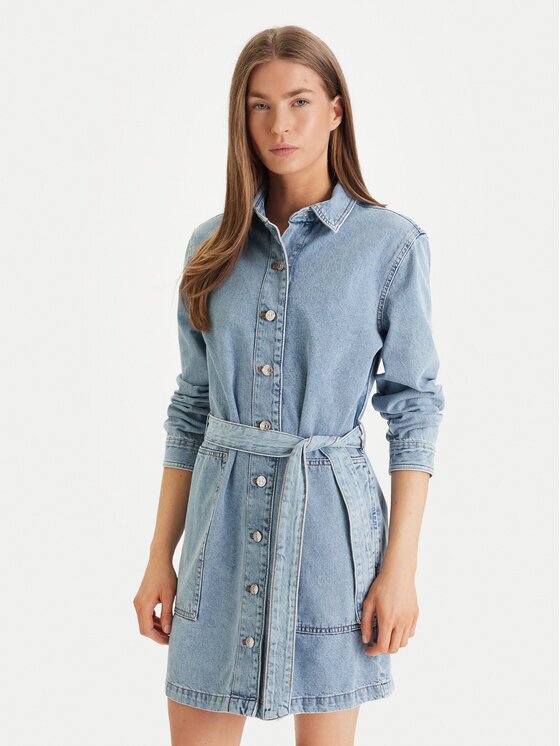 CALVIN KLEIN JEANS Дънкова рокля LV047F671G Regular Fit
