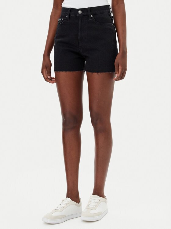 CALVIN KLEIN JEANS Дънкови шорти J20J225154 Черен Mom Fit