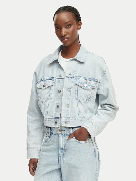 CALVIN KLEIN JEANS Дънково яке LV047F680G Cropped Fit
