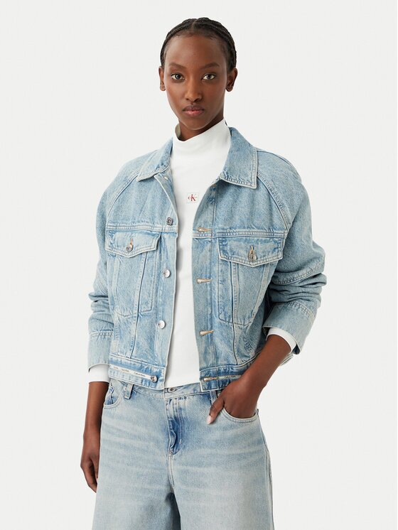 CALVIN KLEIN JEANS Дънково яке LV047G726G Boxy Fit