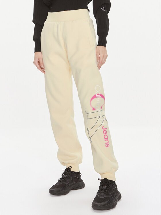 CALVIN KLEIN JEANS Долнище анцуг Bold Monologo J20J222606 Relaxed Fit