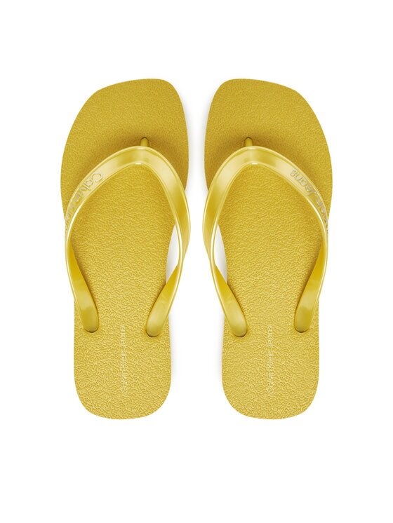 CALVIN KLEIN JEANS Джапанки Thong+ Tpu Metallic YW0YW01720 Жълт