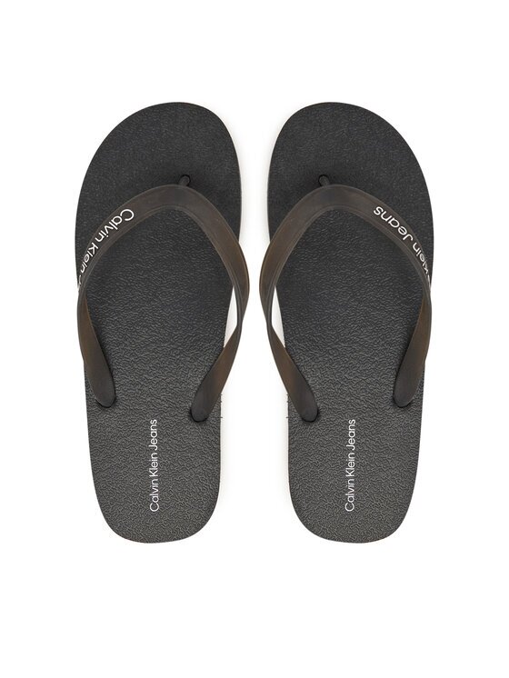 CALVIN KLEIN JEANS Джапанки Thong+ Tpu YM0YM01265 Черен