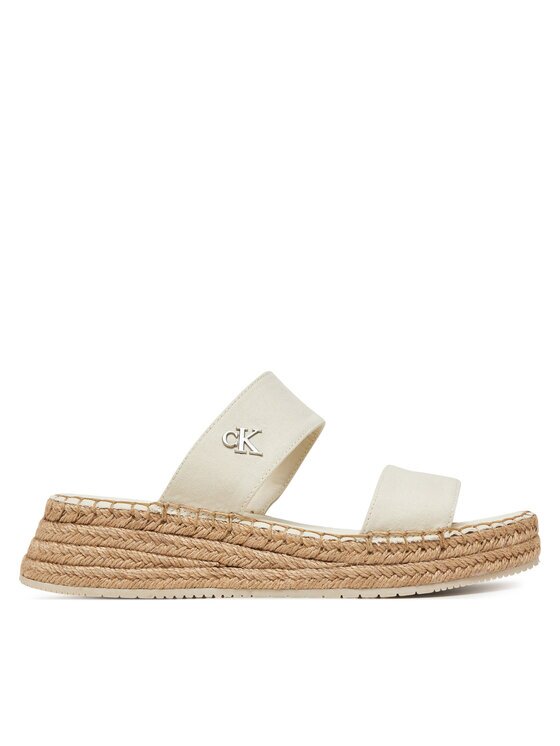 CALVIN KLEIN JEANS Еспадрили Sporty Rope Mg Lth Webbing YW0YW01704 Бежов