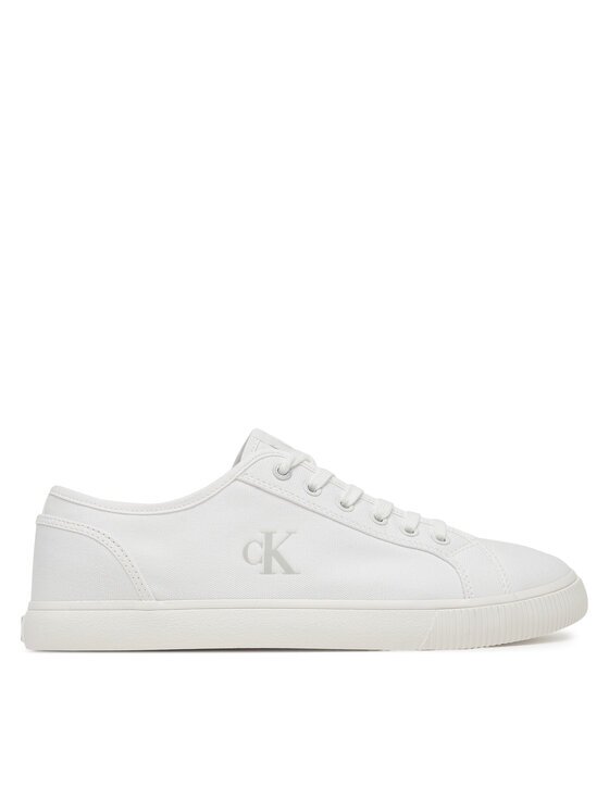 CALVIN KLEIN JEANS Гуменки Ess Vulc Low Mg Canvas YM0YM01209 Бял