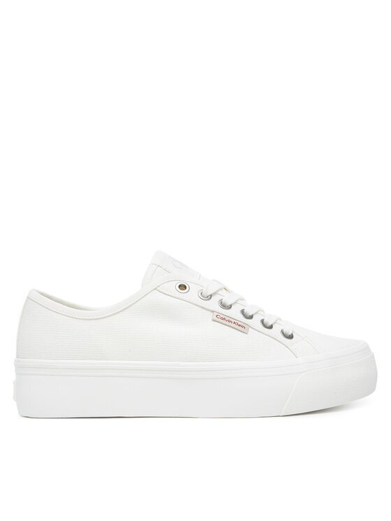 CALVIN KLEIN JEANS Гуменки Vulc Flatform Ctn Logo Tag YW0YW01838 Бял
