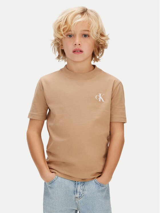 CALVIN KLEIN JEANS Комплект тениски LVCKSJA45B Бежов Regular Fit