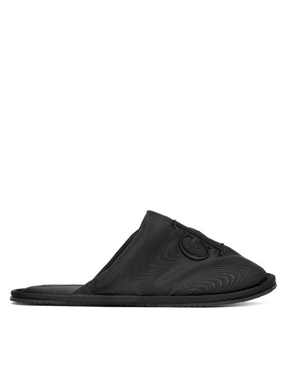 CALVIN KLEIN JEANS Пантофи Slipper Satin Moire YW0YW02053 Черен