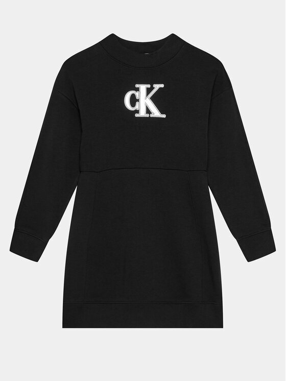 CALVIN KLEIN JEANS Плетена рокля Metallic Monogram IG0IG02315 Regular Fit