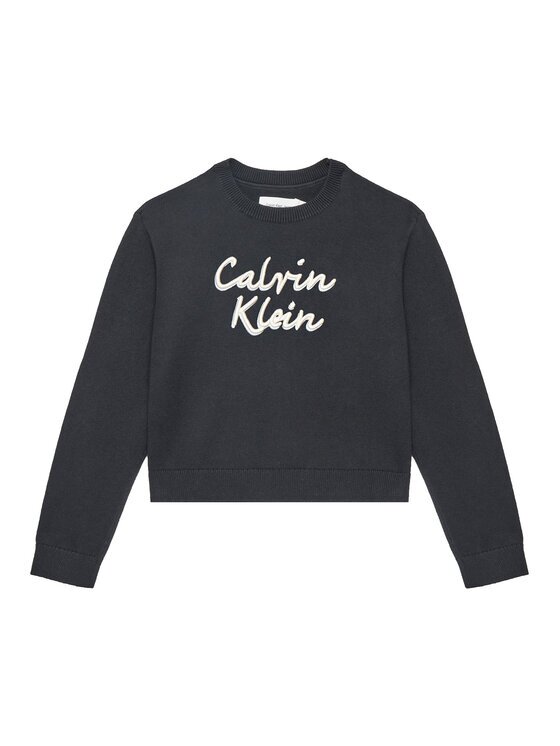 CALVIN KLEIN JEANS Пуловер IG0IG02971 D Черен Regular Fit