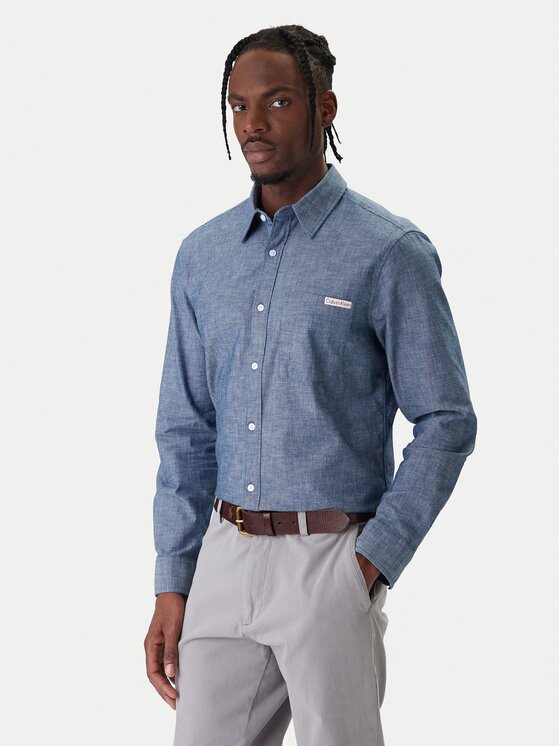 CALVIN KLEIN JEANS Риза Chambray Classic LV04RF109G Regular Fit