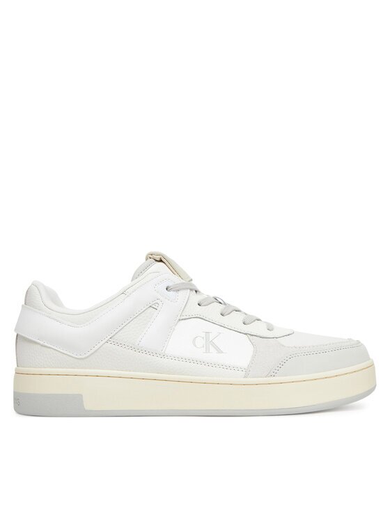 CALVIN KLEIN JEANS Сникърси Basket Cup Low Laceup Lth Mix YM0YM01308 Бял