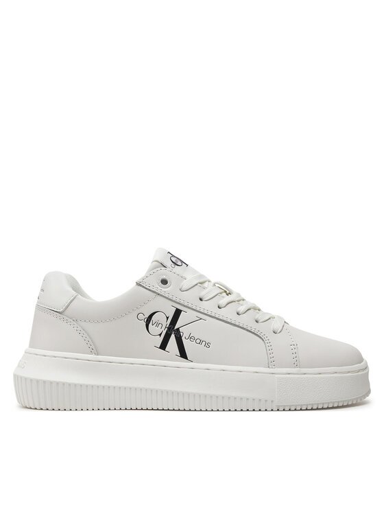 CALVIN KLEIN JEANS Сникърси Chunky Cupsole Laceup Mon Lth Wn YW0YW00823 Бял