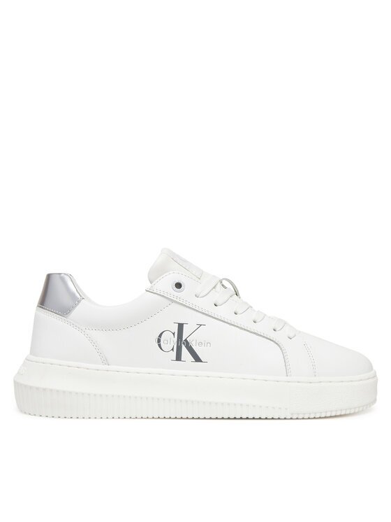 CALVIN KLEIN JEANS Сникърси Chunky Cupsole Lth Silver YW0YW01876 Бял
