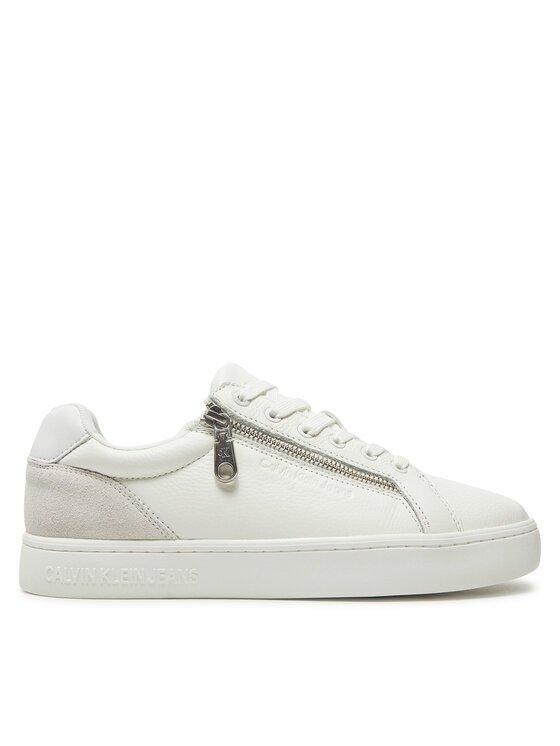 CALVIN KLEIN JEANS Сникърси Classic Cupsole Zip Low In YM0YM01254 Бял