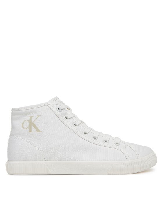 CALVIN KLEIN JEANS Сникърси Ess Vulc Mid Cv Mg Wn YW0YW01761 Бял