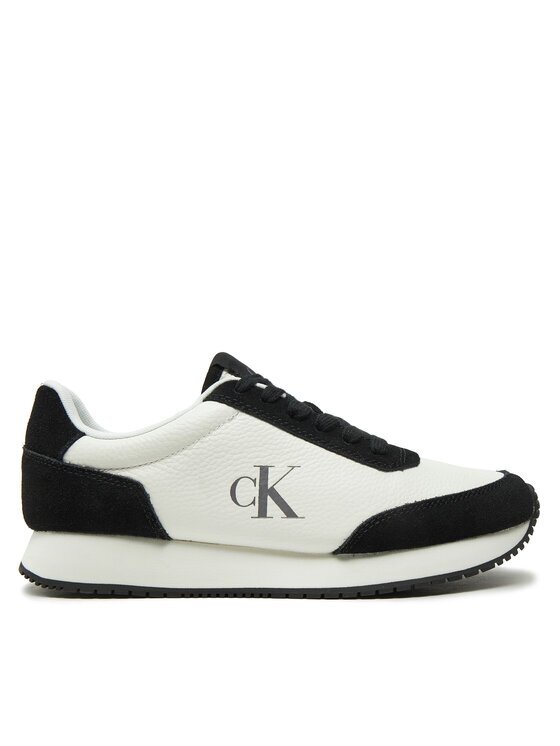 CALVIN KLEIN JEANS Сникърси Runner Laceup Low Mix Mg YW0YW01798 Бял