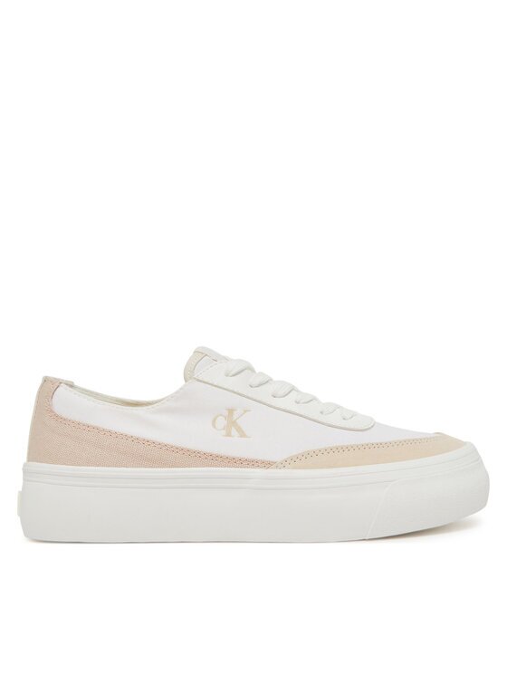 CALVIN KLEIN JEANS Сникърси Vulc Flatform Low Cv Mix Mg YW0YW01770 Бял