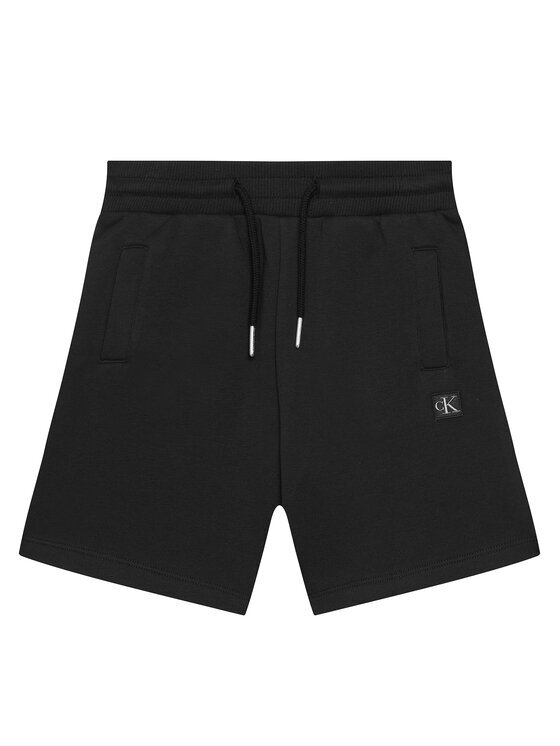 CALVIN KLEIN JEANS Спортни шорти Mini Badge IU0IU00704 D Черен Regular Fit