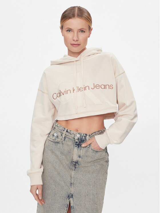 CALVIN KLEIN JEANS Суитшърт Hero Monologo Short Hoodie J20J222540 Regular Fit