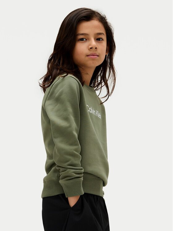 CALVIN KLEIN JEANS Суитшърт Inst Logo IU0IU00680 M Зелен Regular Fit