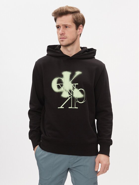 CALVIN KLEIN JEANS Суитшърт Mirrored Ck Logo Hoodie J30J324630 Regular Fit