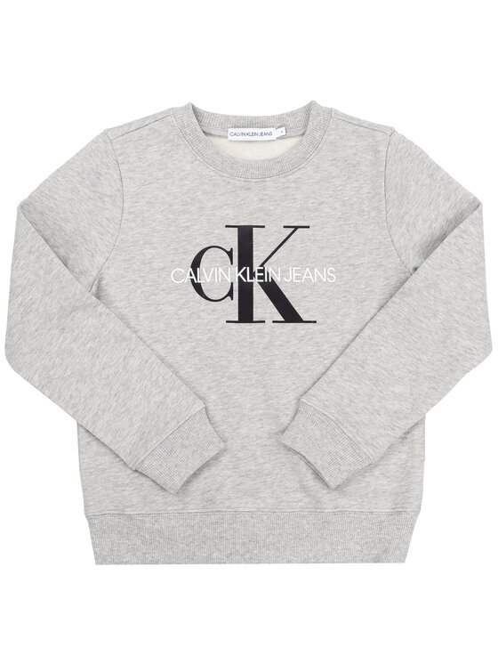 CALVIN KLEIN JEANS Суитшърт Monogram Logo IU0IU00069 Сив Regular Fit