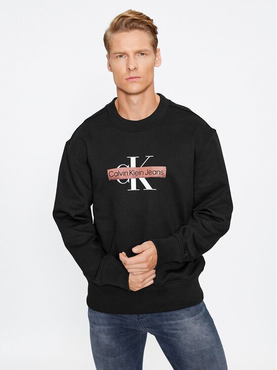 CALVIN KLEIN JEANS Суитшърт Monologo Stencil J30J324113 Relaxed Fit