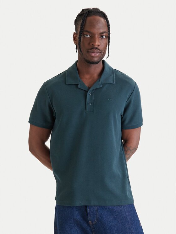 CALVIN KLEIN JEANS Тениска с яка и копчета LV04RF205G Regular Fit