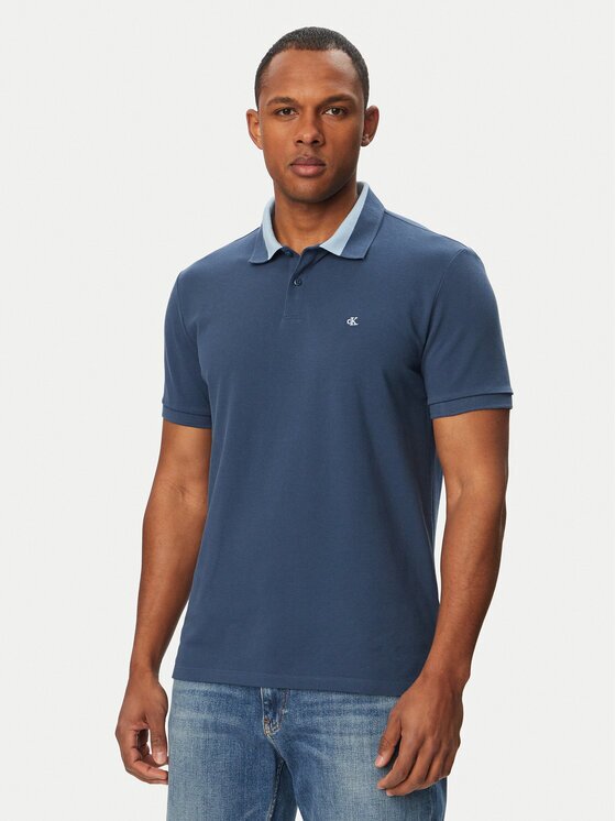 CALVIN KLEIN JEANS Тениска с яка и копчета LV04RG234G Regular Fit