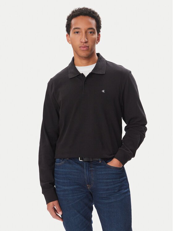 CALVIN KLEIN JEANS Тениска с яка и копчета LV04RH263G Regular Fit
