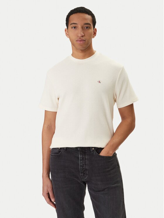 CALVIN KLEIN JEANS Тишърт Waffle Badge LV04RD008G Regular Fit