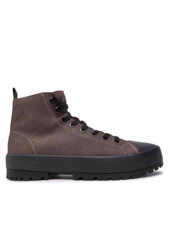 CALVIN KLEIN JEANS Туристически oбувки Lugged Hybrid High Laceup Auth YM0YM01092 Кафяв
